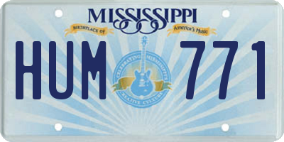 MS license plate HUM771
