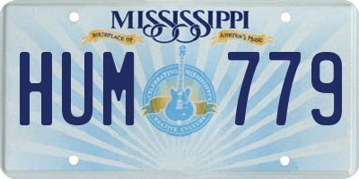 MS license plate HUM779