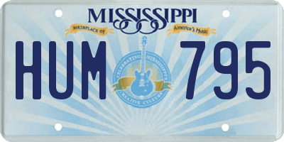 MS license plate HUM795