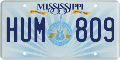 MS license plate HUM809