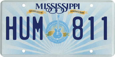 MS license plate HUM811