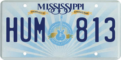 MS license plate HUM813