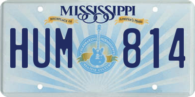 MS license plate HUM814