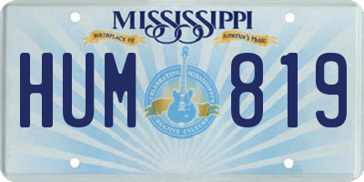 MS license plate HUM819