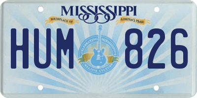 MS license plate HUM826