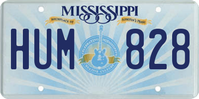 MS license plate HUM828