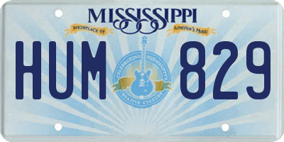 MS license plate HUM829