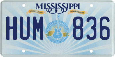 MS license plate HUM836