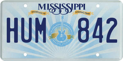 MS license plate HUM842