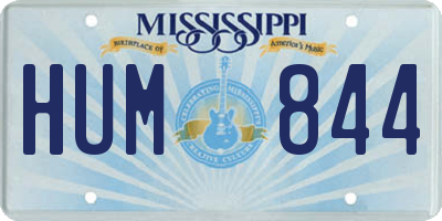 MS license plate HUM844