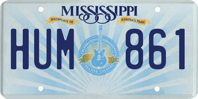 MS license plate HUM861