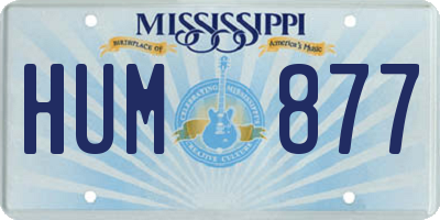 MS license plate HUM877