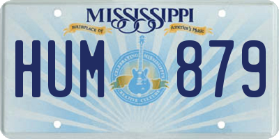 MS license plate HUM879