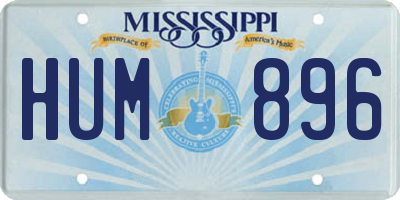 MS license plate HUM896