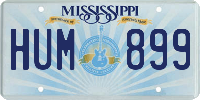MS license plate HUM899