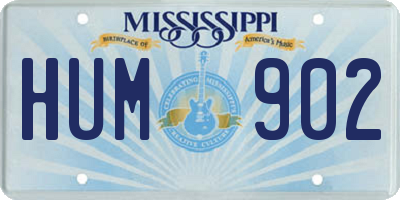 MS license plate HUM902