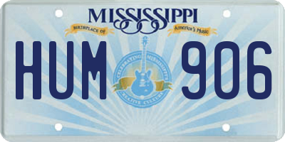 MS license plate HUM906