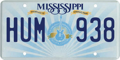 MS license plate HUM938