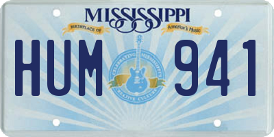 MS license plate HUM941