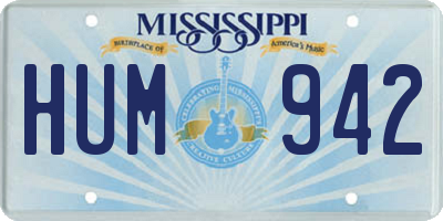 MS license plate HUM942