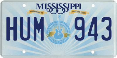 MS license plate HUM943