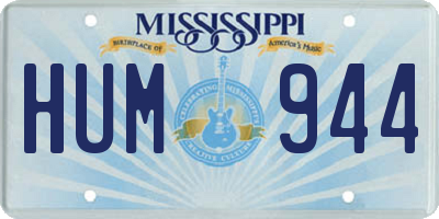 MS license plate HUM944