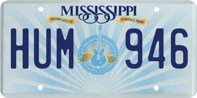 MS license plate HUM946