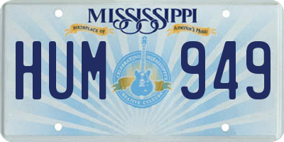 MS license plate HUM949