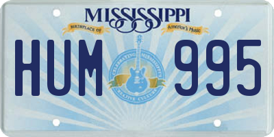 MS license plate HUM995