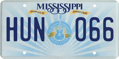 MS license plate HUN066