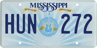 MS license plate HUN272