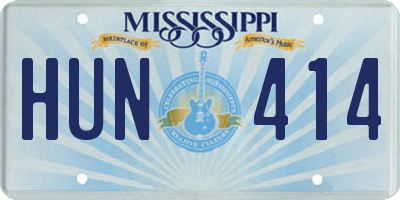 MS license plate HUN414