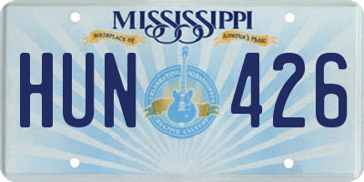 MS license plate HUN426