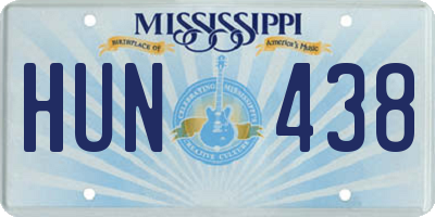MS license plate HUN438