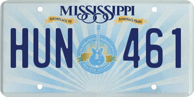 MS license plate HUN461