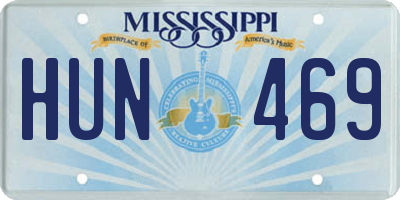 MS license plate HUN469
