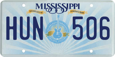 MS license plate HUN506