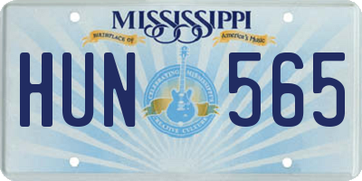MS license plate HUN565