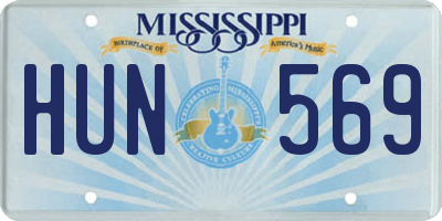 MS license plate HUN569