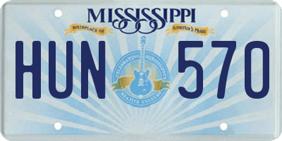MS license plate HUN570