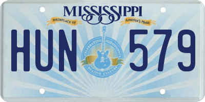 MS license plate HUN579