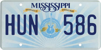 MS license plate HUN586