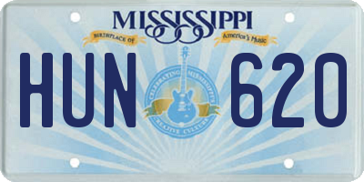 MS license plate HUN620