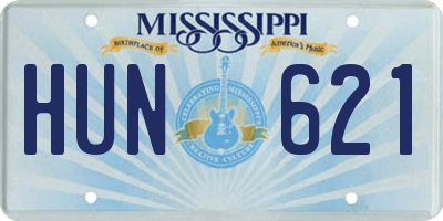 MS license plate HUN621