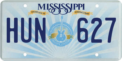 MS license plate HUN627