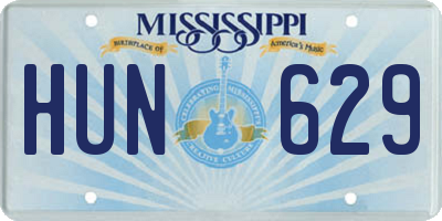 MS license plate HUN629