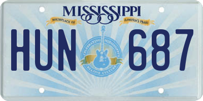 MS license plate HUN687