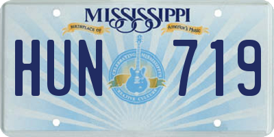 MS license plate HUN719