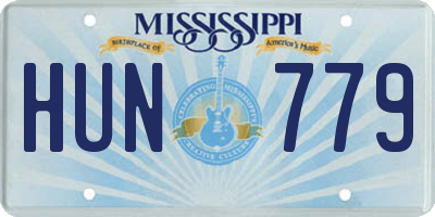 MS license plate HUN779