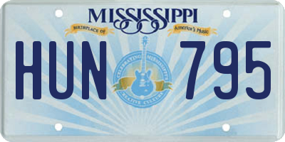 MS license plate HUN795